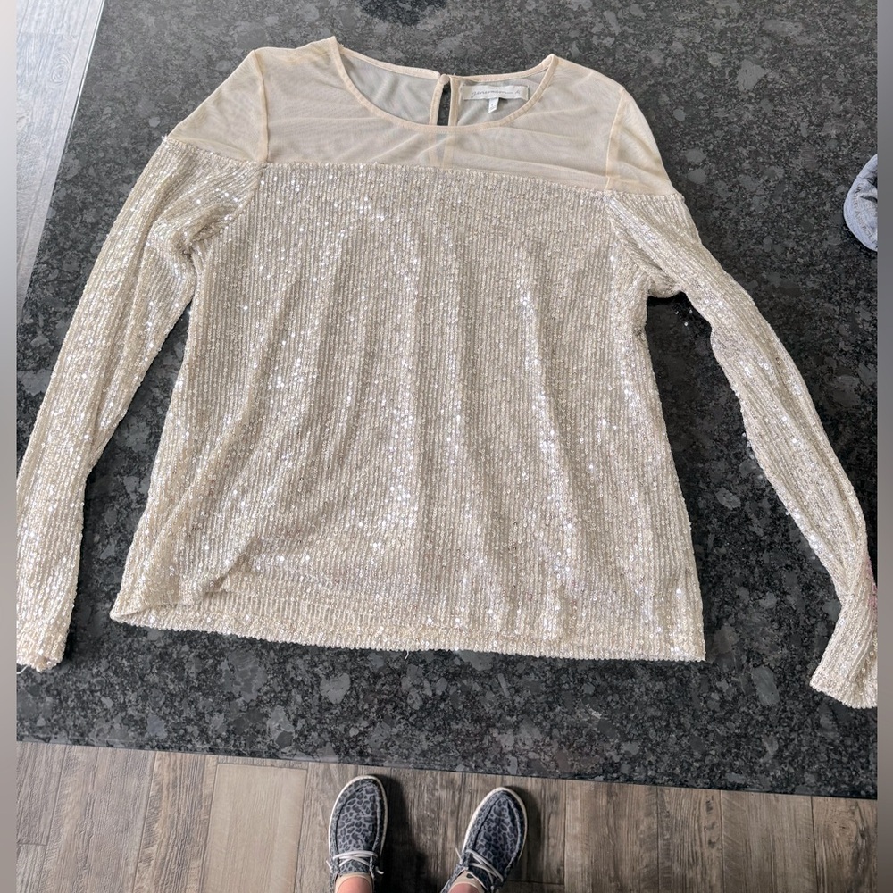 Sequin dress shirt